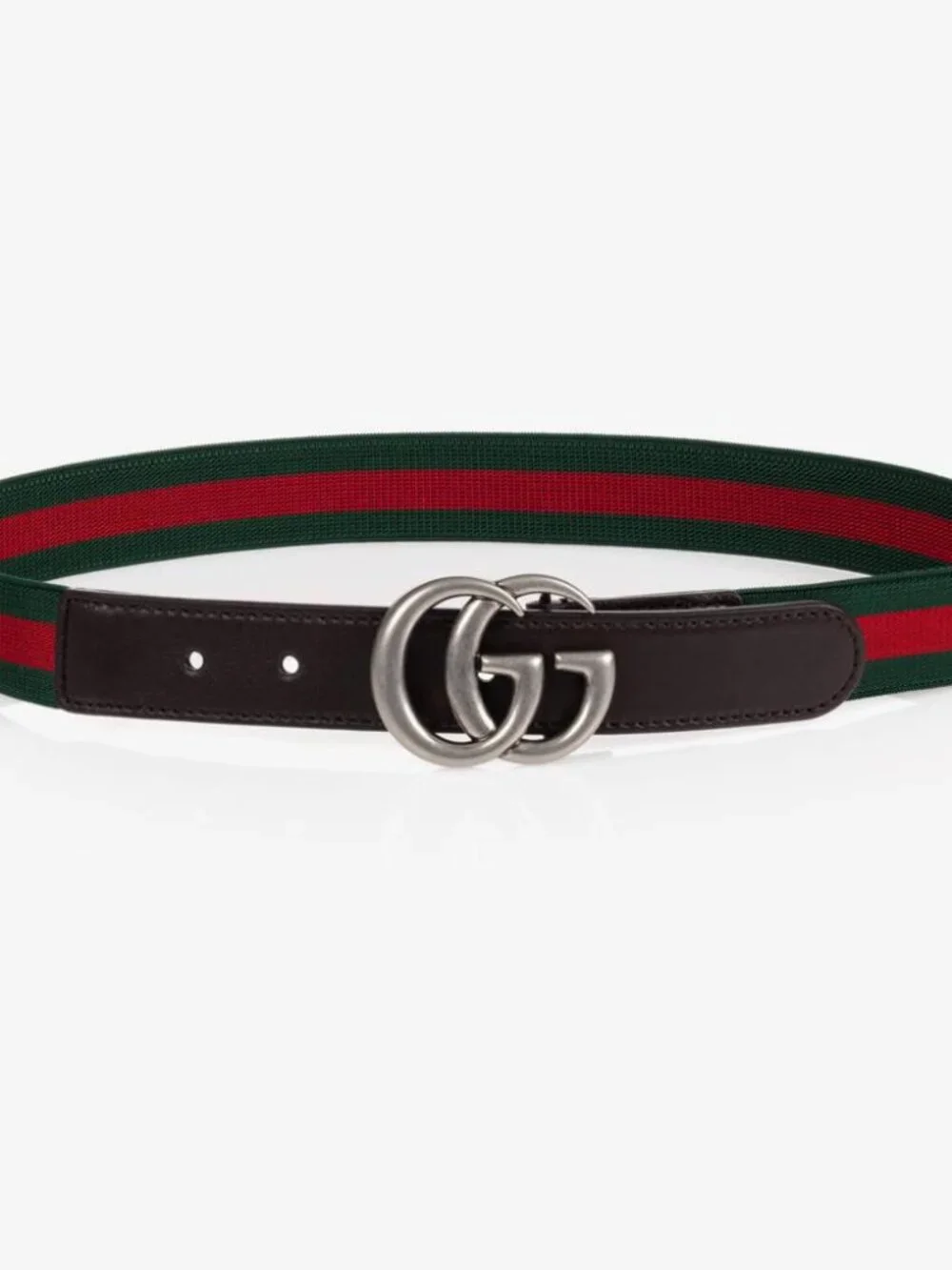 Authentic Gucci Children’s Youth Large L Web Elastic Double G Belt 432707